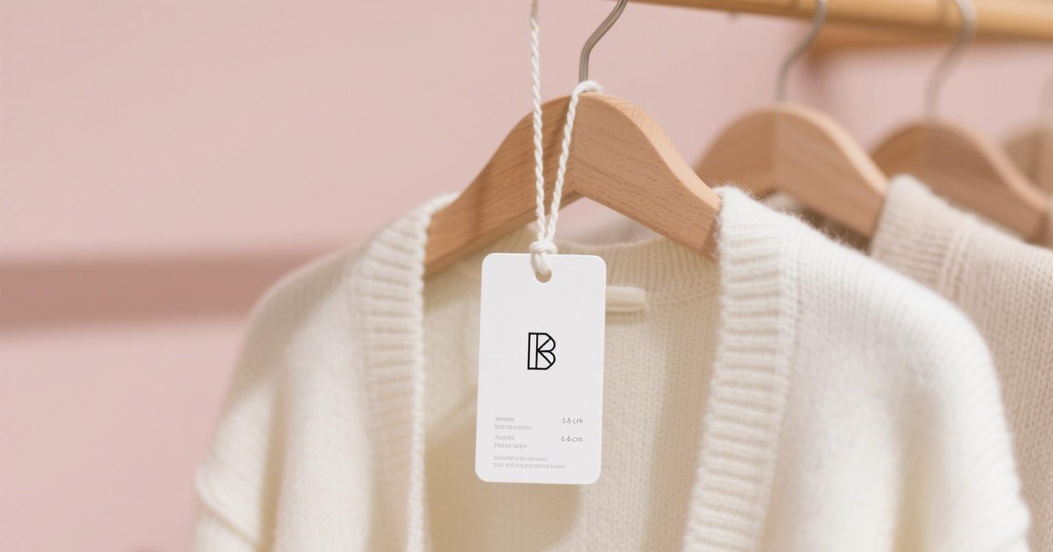 Variety of hang tags for clothes in retail